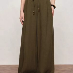 Pantalon large en toile de chanvre — Etikashion, mode éco-responsable