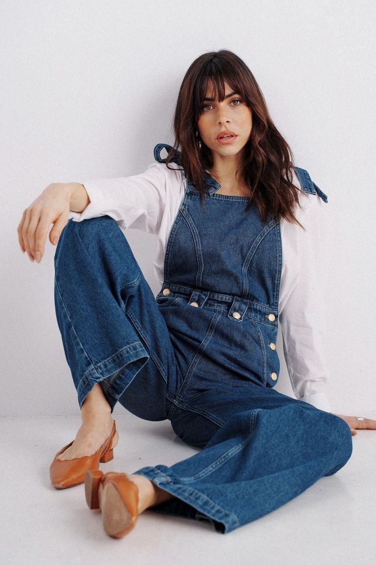 Salopette en denim recyclé — Etikashion, mode éco-responsable